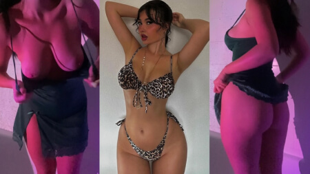 Anawhiterose Hot Blue Nightie Stripshow Nude Video Leaks