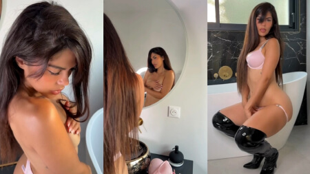 Lauren Cruz Hot Pink Lingerie Strip Thick Brunette Porn Video Leaks