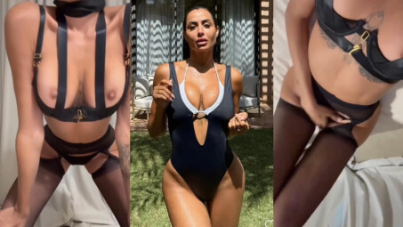 Marine El Himer Hot Black Lingerie Stripshow Skinny Brunette Porn Video Leaks